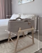 Колиска Comfort 80×40 — розміри: дно 80×40 см, висота кошика 27 см, загальна висота 72 см