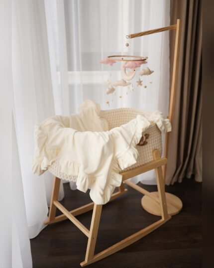 Комплект Comfort 80×40 Maxi — колиска з мобілем, підлоговим тримачем і підставкою-гойдалкою